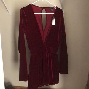 New Red Velvet romper